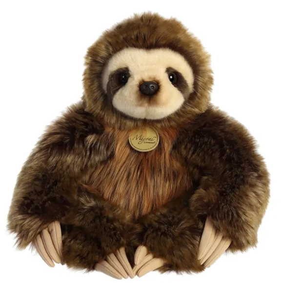 Realistic Stuffed Three-Toed Sloth 14.5 Inch Miyoni Plush by Aurora