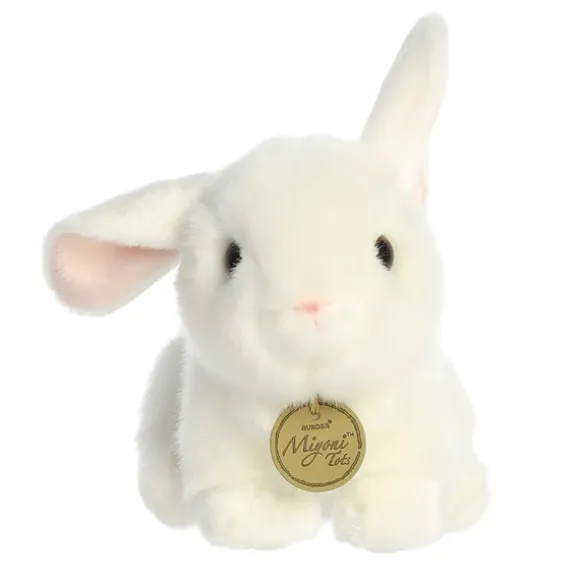 Realistic Stuffed White Rabbit Playful Ears Miyoni Plush by Aurora