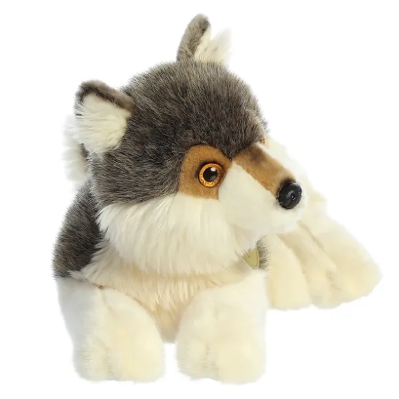 Realistic Stuffed Wolf 15 Inch Miyoni Plush by Aurora
