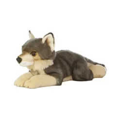 Realistic Stuffed Wolf 16 Inch Plush Animal by Aurora