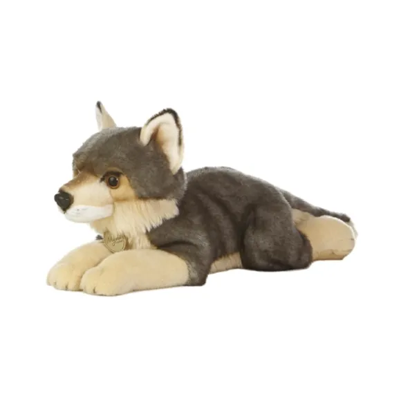 Realistic Stuffed Wolf 16 Inch Plush Animal by Aurora