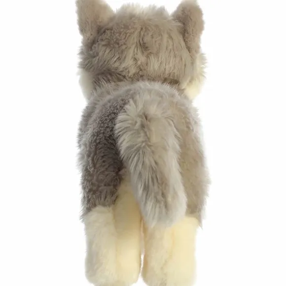 Realistic Stuffed Wolf Pup 10 Inch Miyoni Plush by Aurora