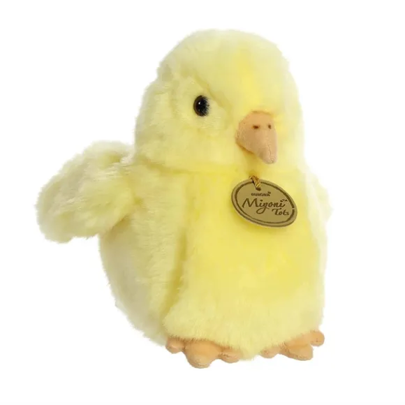 Realistic Stuffed Yellow Chick 6 Inch Miyoni Plush by Aurora