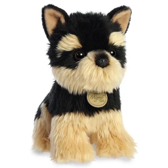 Realistic Stuffed Yorkie Pup 9 Inch Miyoni Plush by Aurora
