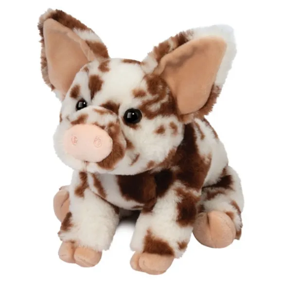 Soft Sandie the 9 Inch Plush Brown Spotted Pig by Douglas