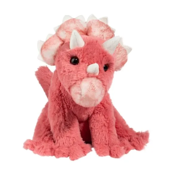 Soft Tracie the 10 Inch Plush Pink Triceratops Dino by Douglas