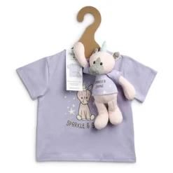 Sparkle and Shine Plush Unicorn with Matching Toddler T-shirt Gift Set by Demdaco