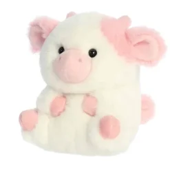 Strawberry Milk Cow Stuffed Animal 5 Inch Rolly Pet by Aurora