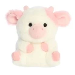 Strawberry Milk Cow Stuffed Animal 5 Inch Rolly Pet by Aurora