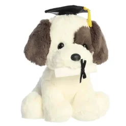 Terrier Pup Stuffed Dog with Graduation Cap and Diploma by Aurora