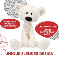 Toothpick the White Cable Pattern Teddy Bear by Gund