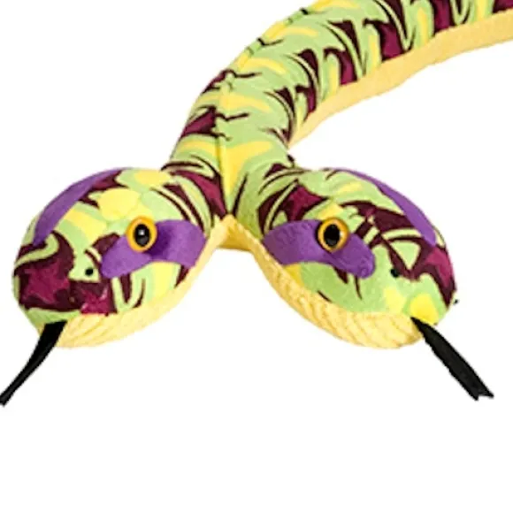 Whirlpool Print 54 Inch Plush Siamese Snake by Wild Republic