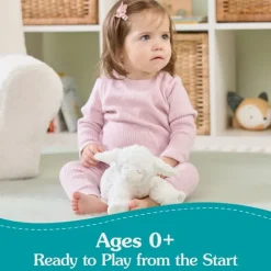Winky the Eco-Friendly Plush Lamb Rattle by Gund