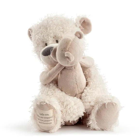 Wrapped in Prayer Baby Safe Plush Bear with Baby by Demdaco
