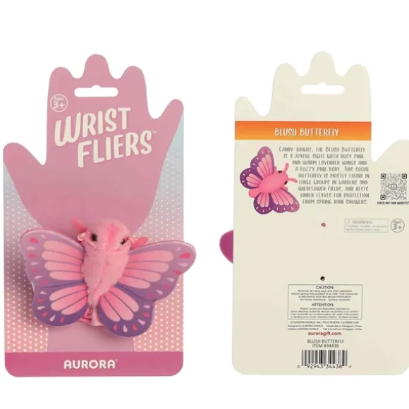 Wrist Fliers Elastic Plush Blush Butterfly by Aurora
