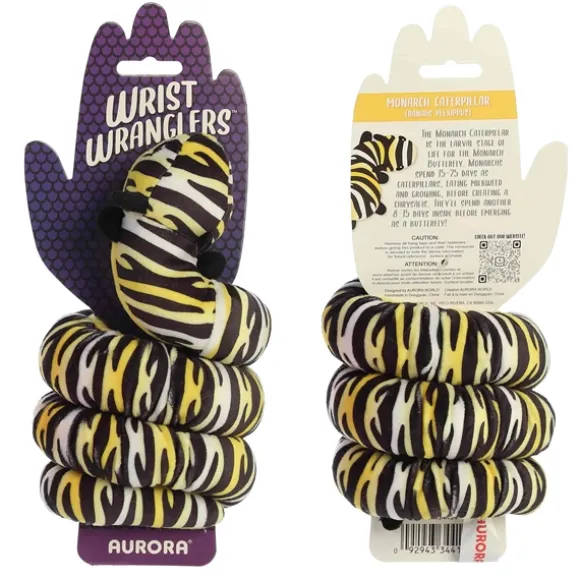 Wrist Wranglers Elastic Plush Monarch Caterpillar by Aurora