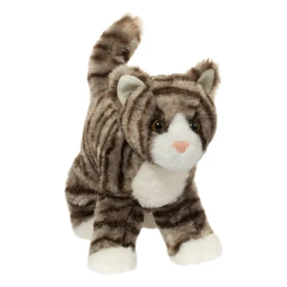 Zigby the 8 Inch Plush Gray Stripe Cat by Douglas