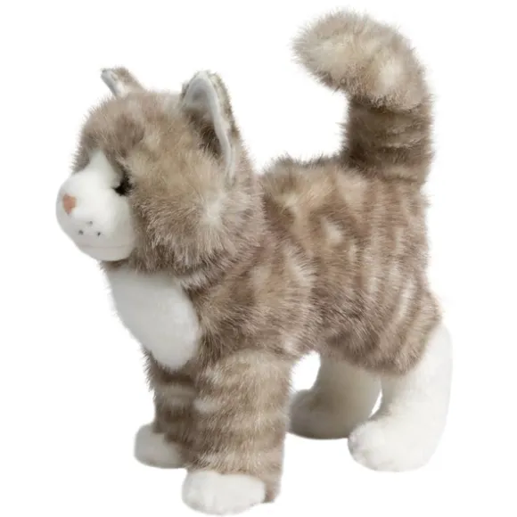 Zipper the Plush Gray Tabby Cat by Douglas